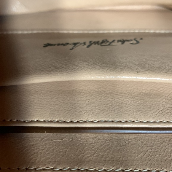 Saks 5th Avenue Crocodile/Alligator Handbag Dark Brown EUC 8” x 6” x 3” - Picture 9 of 10